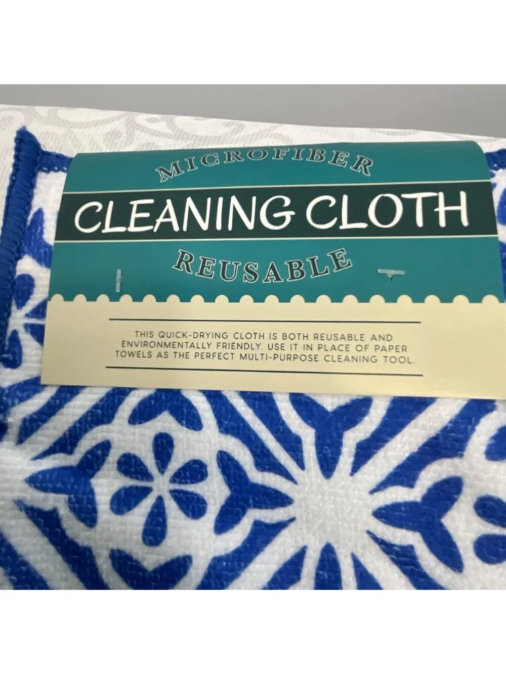 St. Joseph's Indian School Set/3 Reusable Microfiber Cleaning Cloths With Blue &